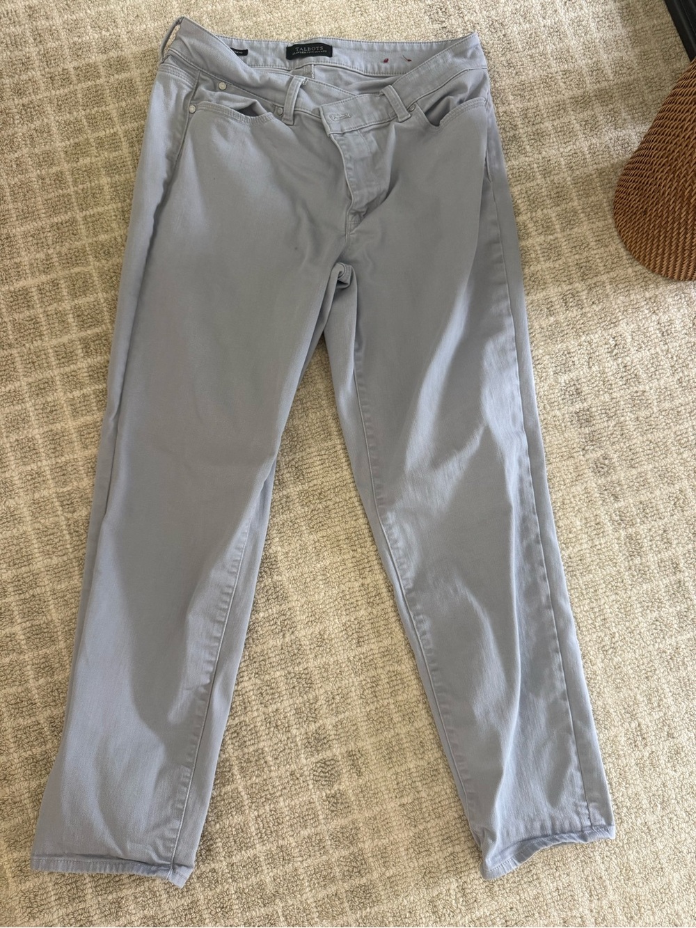 Talbots Women’s Straight Leg Jeans - Light Gray